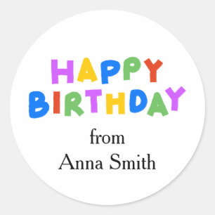 Joyeux Stickers Personnalisables Anniversaire