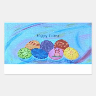 Joyeux Stickers Pointillisme Décoratif de Pâques