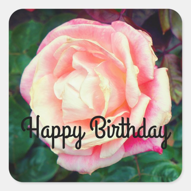 Joyeux Stickers Rose Gemini Anniversaire #1 (Devant)