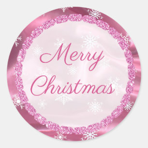 Joyeux Stickers Satin Rose Snowflake Noël