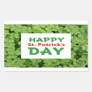 Joyeux stickers shamrock vert St.Patrick's Day.