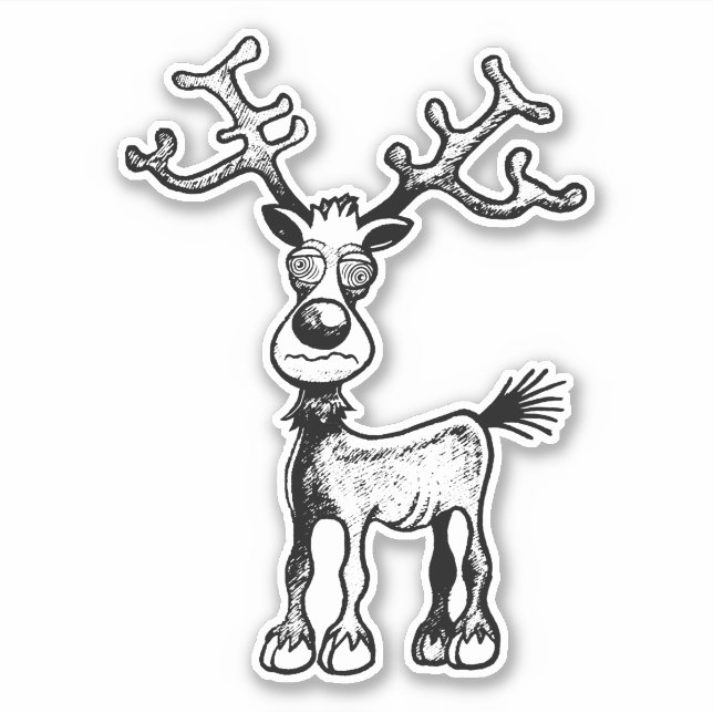 Joyeux stressmas avec Rudolph le Sticker Reindeer (Devant)