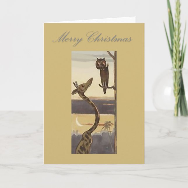 Joyeux style Afrique de Noël. Cartes Safari Xmas (Devant)