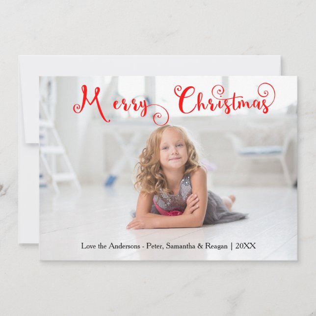 Joyeux Sucre de canne photo de Noël - Carte de Noë (Devant)