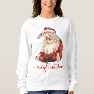Joyeux Sweatshirt de Noël avec Père Noël