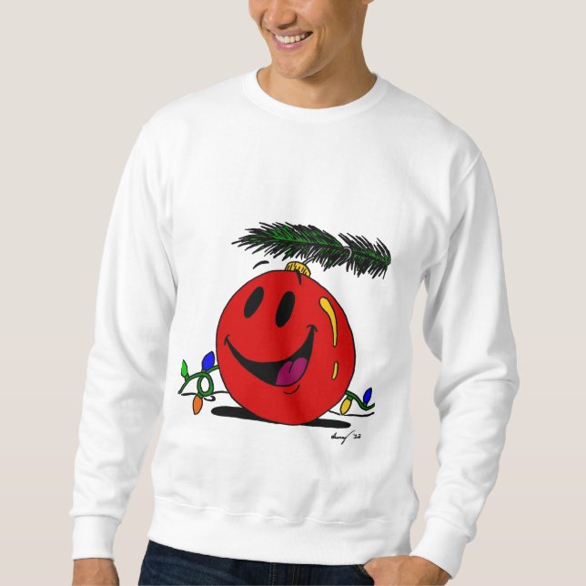 Joyeux Sweatshirt des hommes d'ornement (Devant)