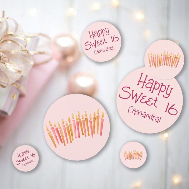 Joyeux Sweet 16 bougies Table Confetti (Créateur téléchargé)