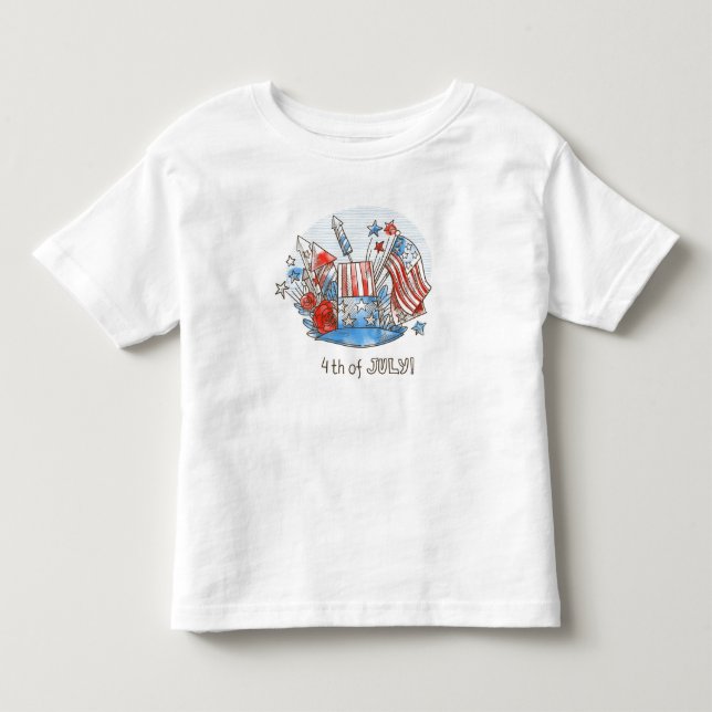 Joyeux T-shirt 4 juillet Toddler (Devant)