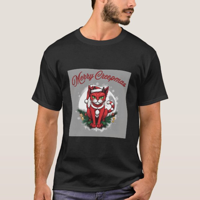 Joyeux T-shirt Cat Creepmas (Devant)