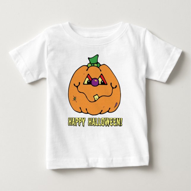 Joyeux T-shirt Citrouille de garçon Halloween (Devant)