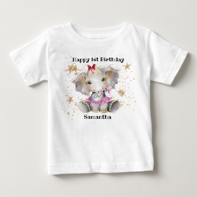 Joyeux T-shirt d'anniversaire, 1er anniversaire bé (Devant)