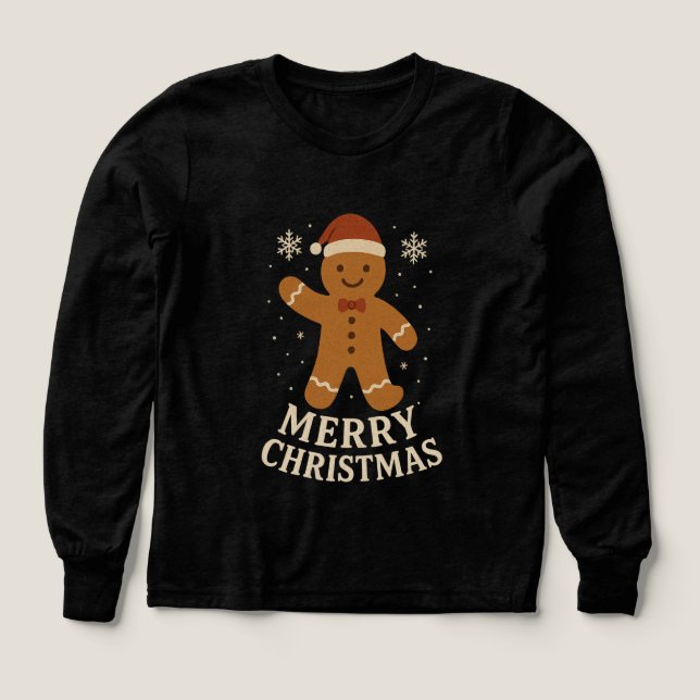 Joyeux T-shirt de fille de Noël (Motif recto)