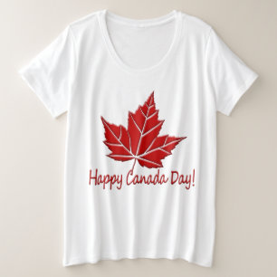 Joyeux T-Shirt de la fête du Canada Plus Taille Ch