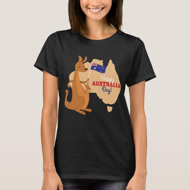 Joyeux T-shirt de la fête nationale australienne (Devant)