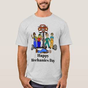 Joyeux T-shirt de la journée de la mécanique