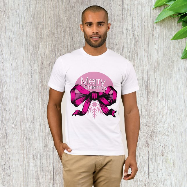 Joyeux T-Shirt de Noël Bow Mens (Créateur téléchargé)