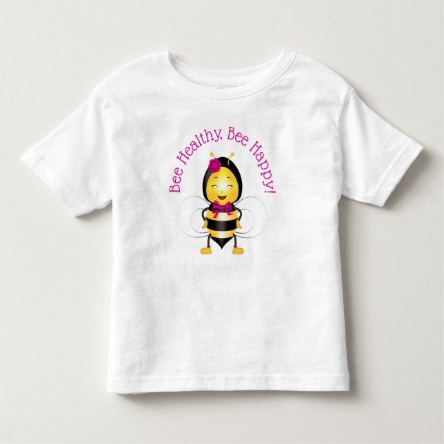Joyeux T-shirt fille d'abeilles (Devant)