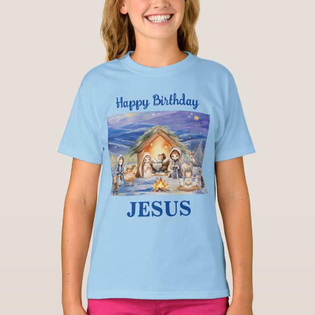 Joyeux T-shirt Jésus anniversaire (Devant)