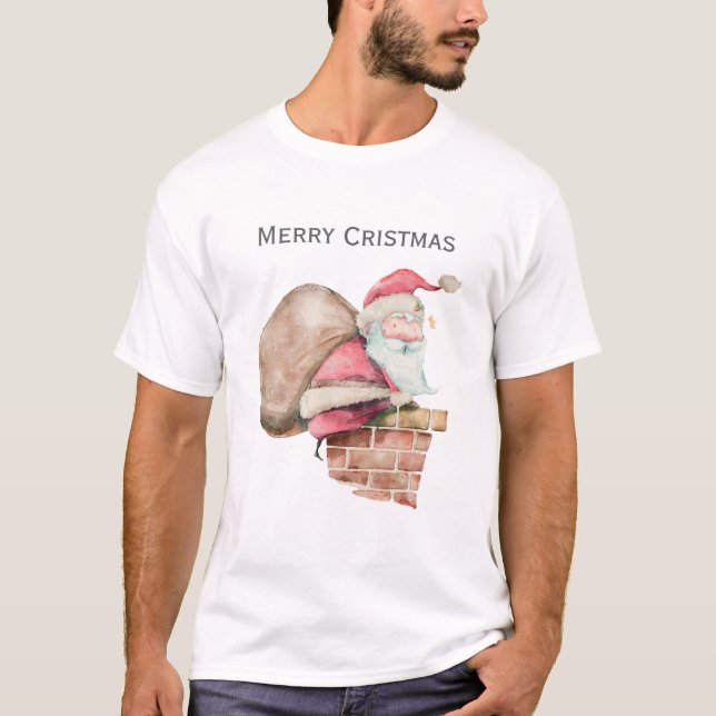 Joyeux T-shirt Père Noël Sack Noël (Devant)