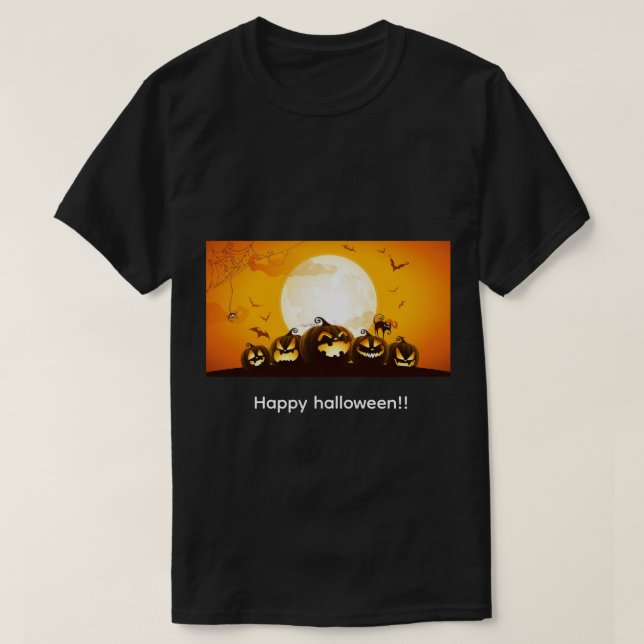 Joyeux T-shirt Pumkins Halloween (Design devant)