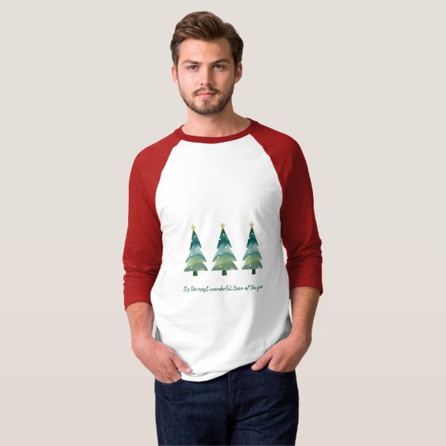 Joyeux T-shirt Star et Tree's Christmas (Devant entier)