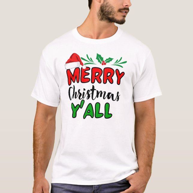 Joyeux T-shirt Y'all Christmas (Devant)