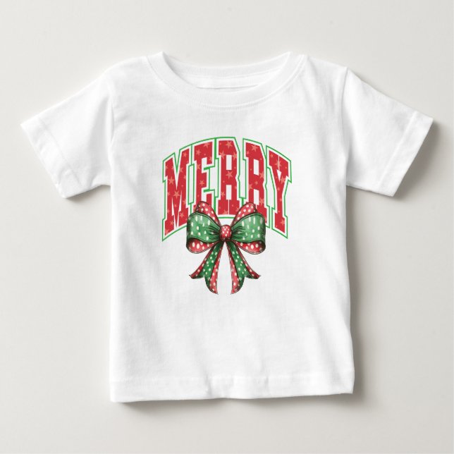 Joyeux T-shirts pour bébés de Noël (Devant)