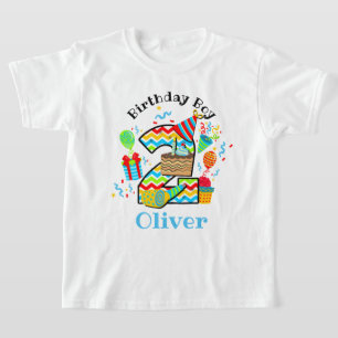 Joyeux T-shirts pour enfants de deuxième anniversa