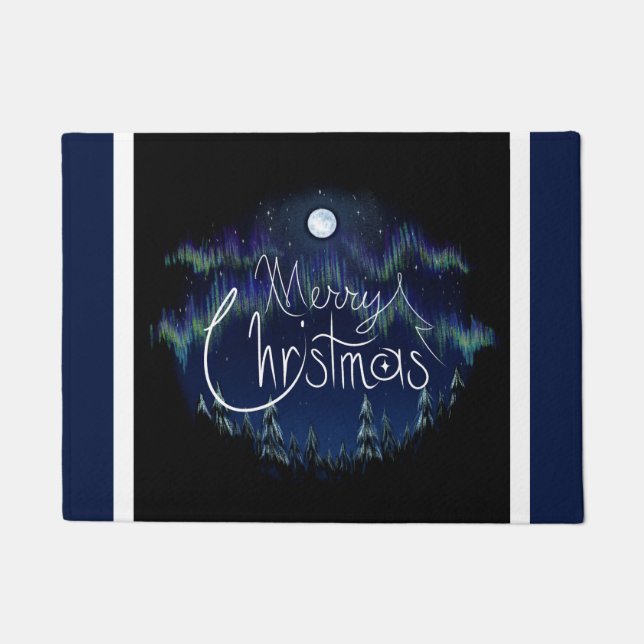 Joyeux tapis de Noël - Sombre (Devant)