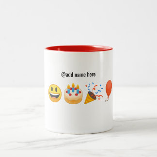 Joyeux tasse de café personnalisée par | d'Emoji