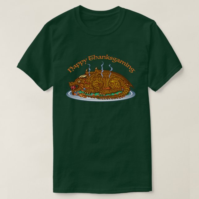 Joyeux Thanksgaming noir T-shirt (Design devant)