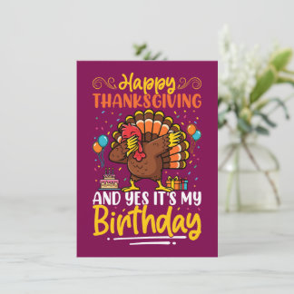 Joyeux Thanksgiving Et Oui C'est Ma Carte D'annive