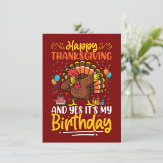 Joyeux Thanksgiving Et Oui C'est Ma Carte D'annive