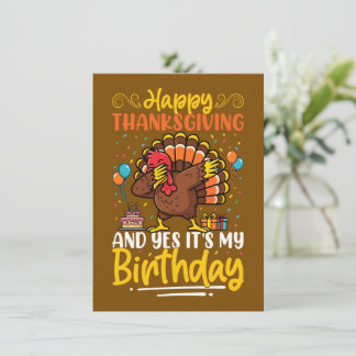 Joyeux Thanksgiving Et Oui C'est Ma Carte D'annive