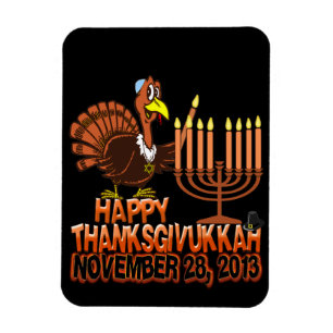 Joyeux Thanksgivukkah Thankgiving Hanoukka Magnet