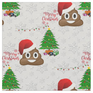 joyeux tissu émoji de noël poo