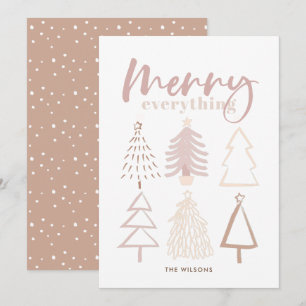 Joyeux Tout Boho Noël Arbres Carte de vacances