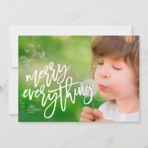 Joyeux tout Carte photo Awesome blanc Script
