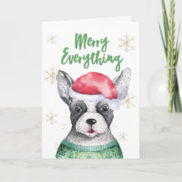 Joyeux tout mignon chien carte de Noël