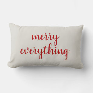 Joyeux tout Noël Rouge Script Jeter Oreiller