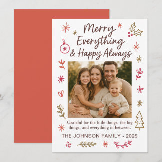 Joyeux tout Scribble Doodle Carte de Noël