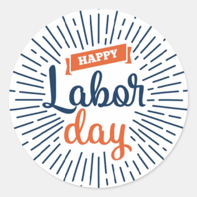 Joyeux travail de la Fête du Travail Stickers & Ét (Devant)