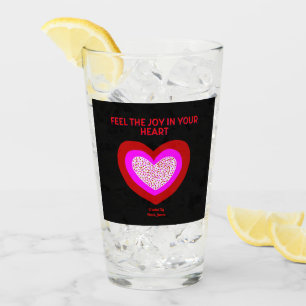 Joyeux Tumbler en verre de coeur