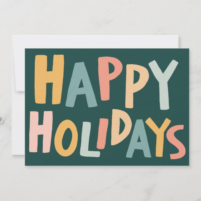 JOYEUX VACANCES Carte de Noël artisanale personnal (Devant)