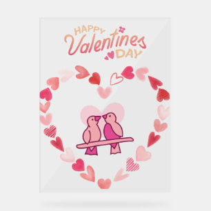 Joyeux Valentines Jour Inséparables Rose Heart Wre
