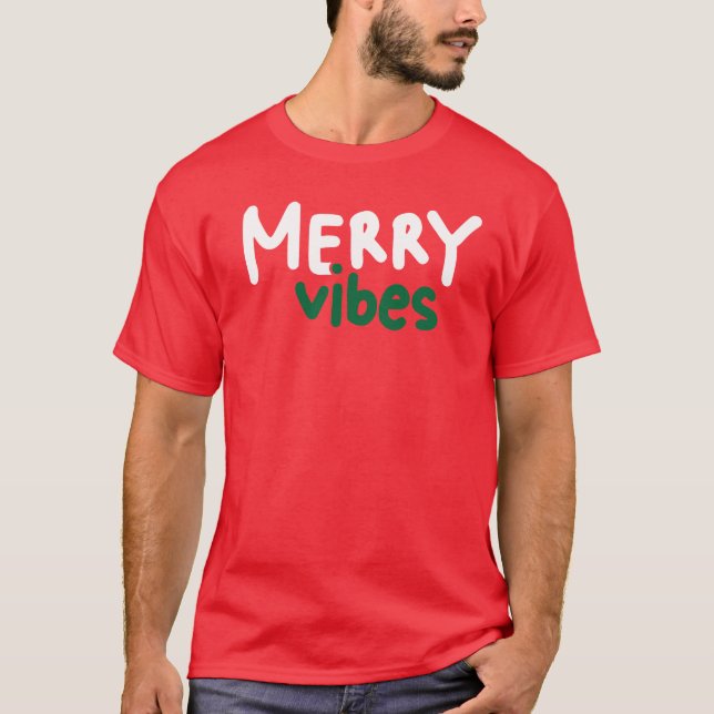 Joyeux Vibes Noël T-shirt rouge (Devant)