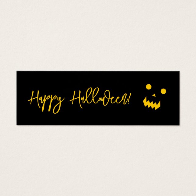 Joyeux visage Citrouille d'Halloween brillant (Devant)