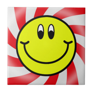 Joyeux visage souriant Emoji Carreaux de photo en 