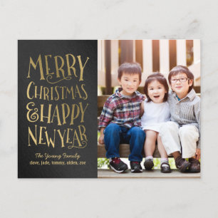 Joyeux voeux Editable Couleur Carte photo de vacan