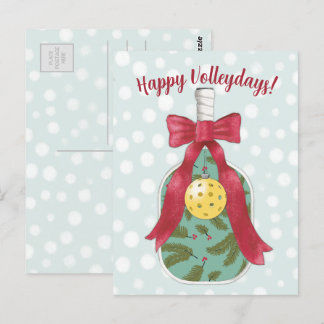 Joyeux Volleydays Pickleball thème carte de vacanc